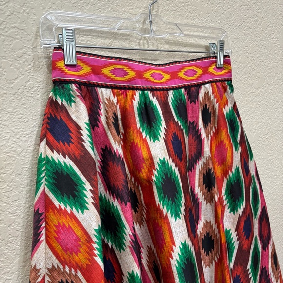 Alice + Olivia Earla High Waist Skirt in Warm Breeze Multi Size 2 - Picture 6 of 11